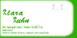 klara kuhn business card